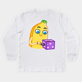 Banana spinning music box Kids Long Sleeve T-Shirt